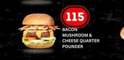 Bacon mushrooms and cheese Quarter Pounder