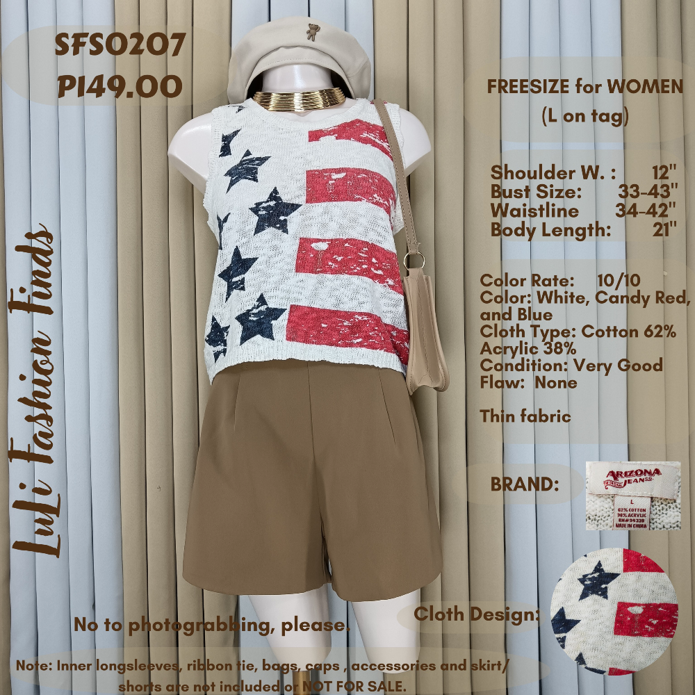 SFS0207 Sleeveless Knitted Tops