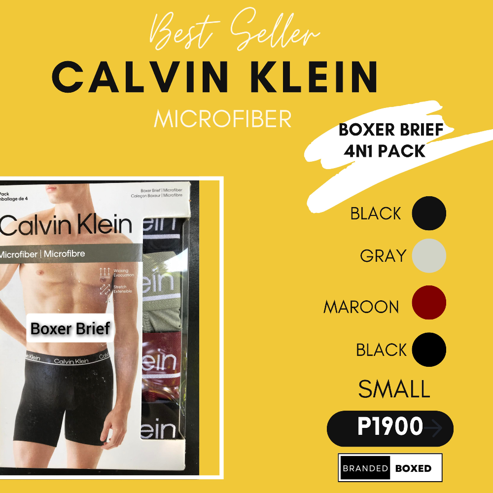 AUTHENTIC CALVIN KLEIN BRIEF FOR MEN  MICROFIBER 4N1 PACK ASSORTED COLOR