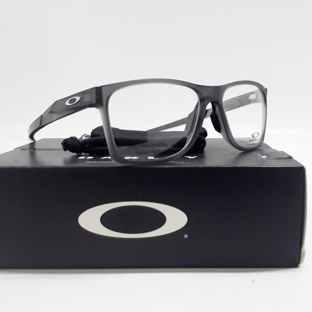 New Oakleyl Rx Activate 55 Satin Grey Smoke Frame