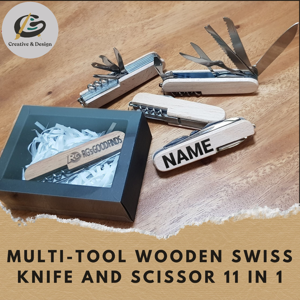 Personalized Engraved Multi-Tool 11in1 Swiss Knife