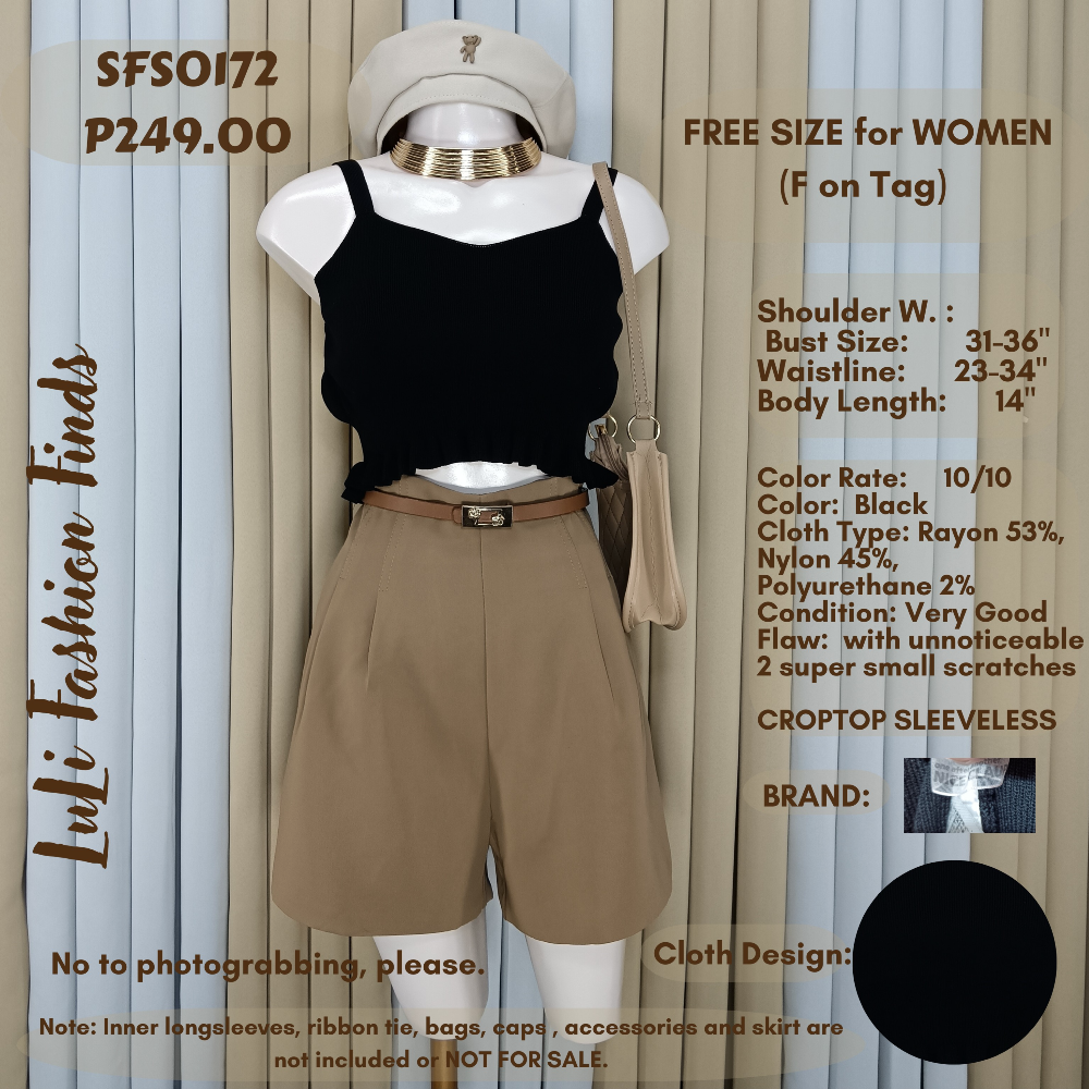 SFS0172 Sleeveless Knitted Tops 