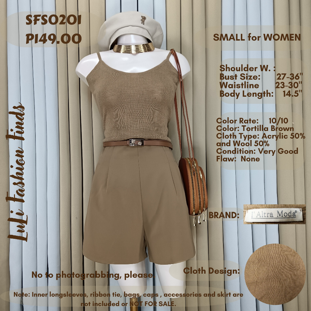 SFS0201 Sleeveless Knitted Tops 