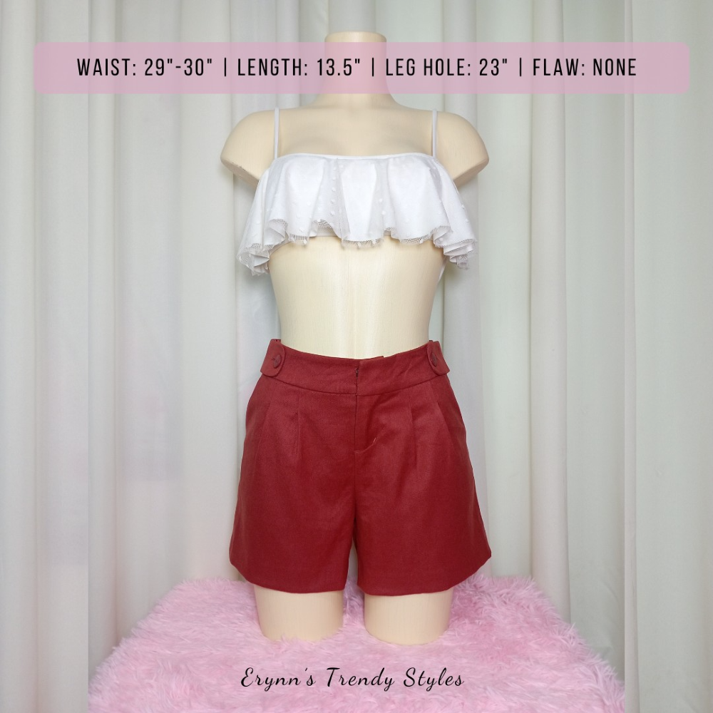 Red Plain Shorts TS14
