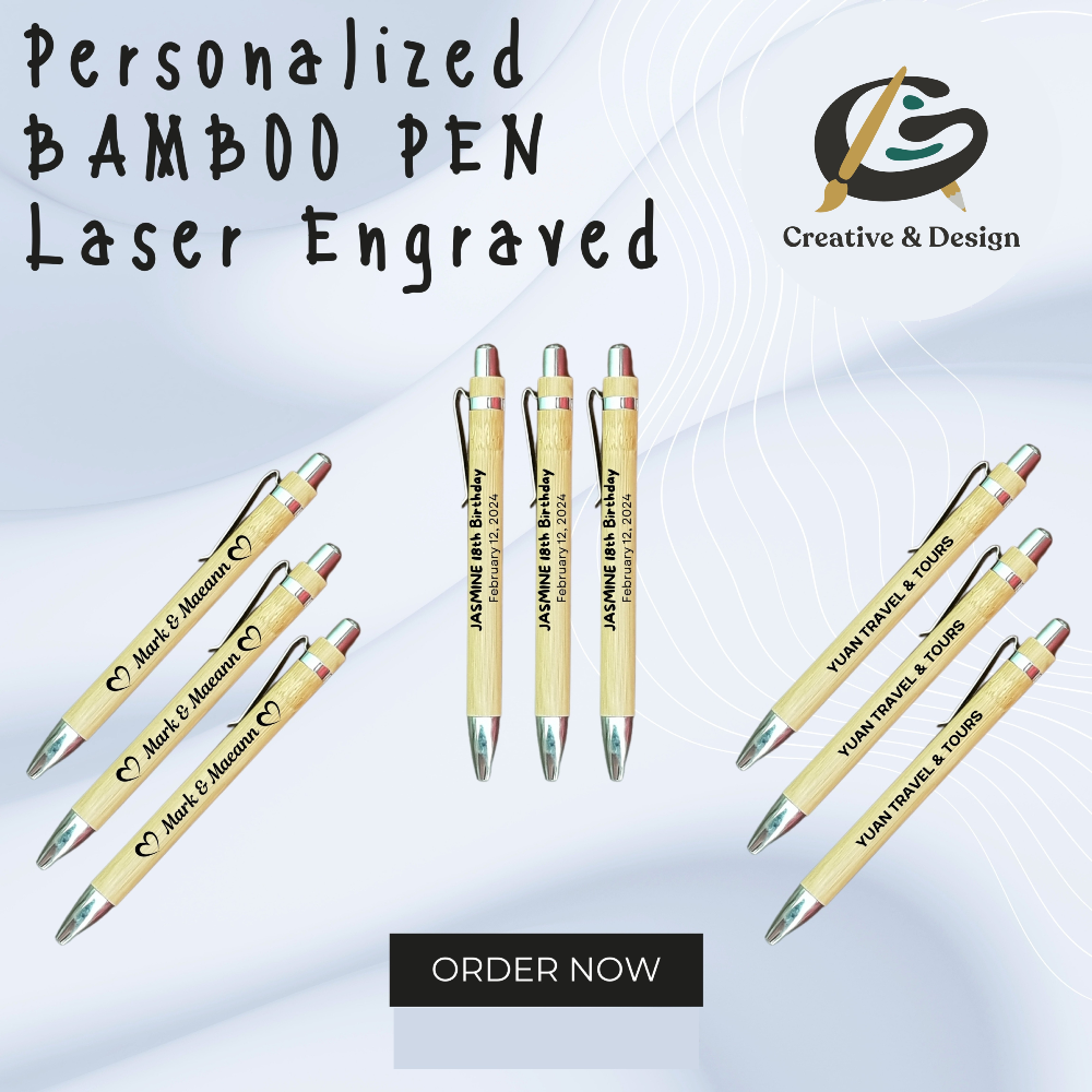 Personalized Laser Engraved BAMBOO PEN