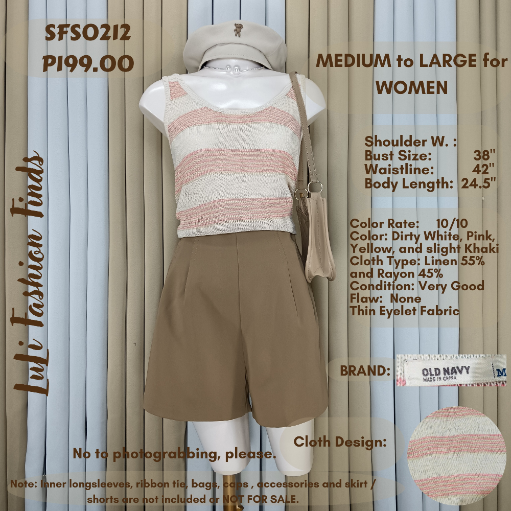 SFS0212 Sleeveless Knitted Tops