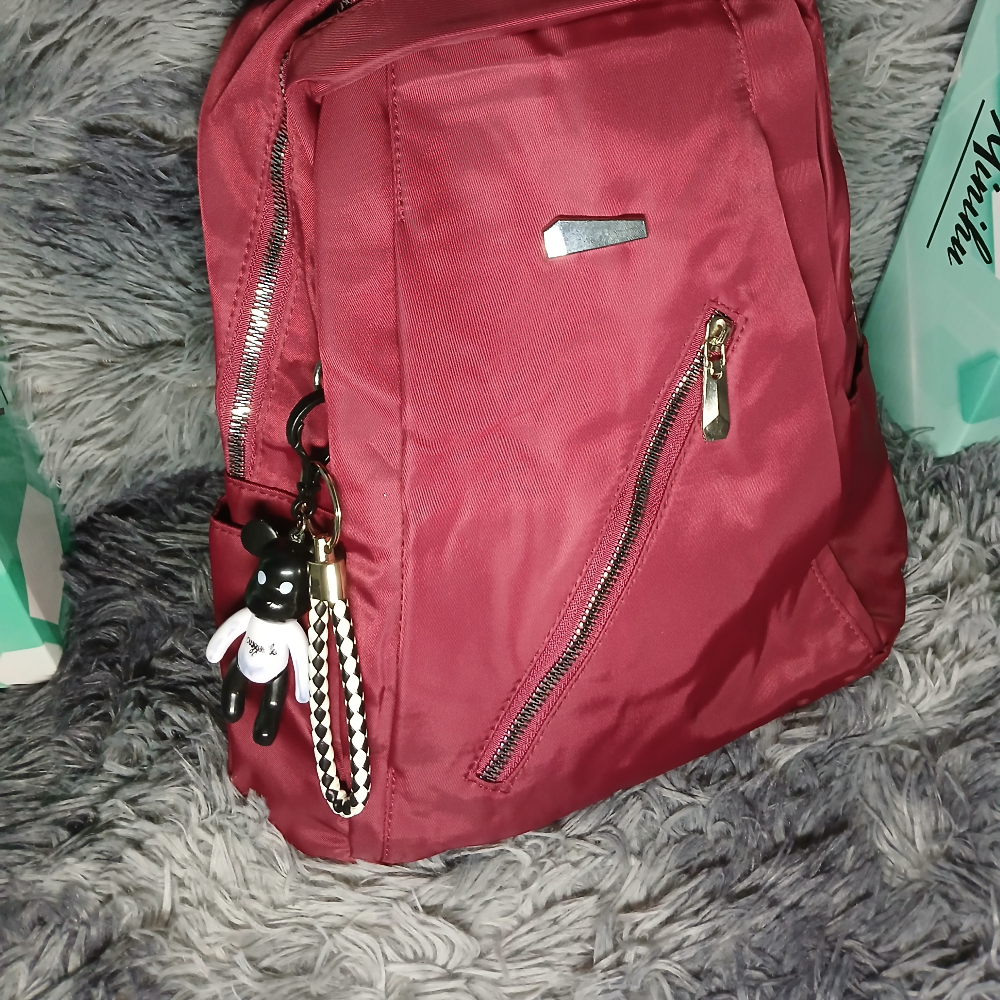 Import back pack red for ladies