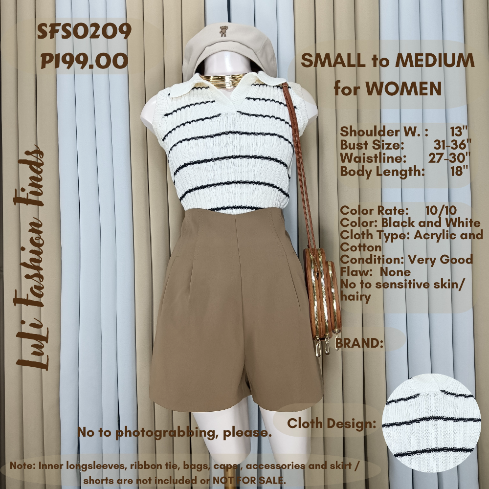 SFS0209 Sleeveless Knitted Tops