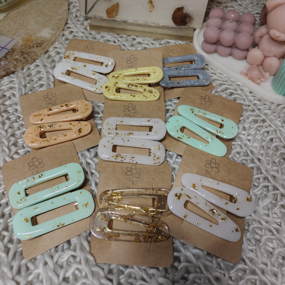 Resin Hair clips