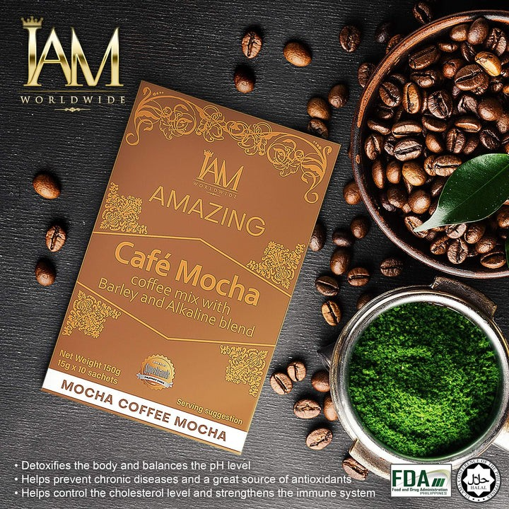 Amazing Café Mocha with Barley and Alkaline Blend 