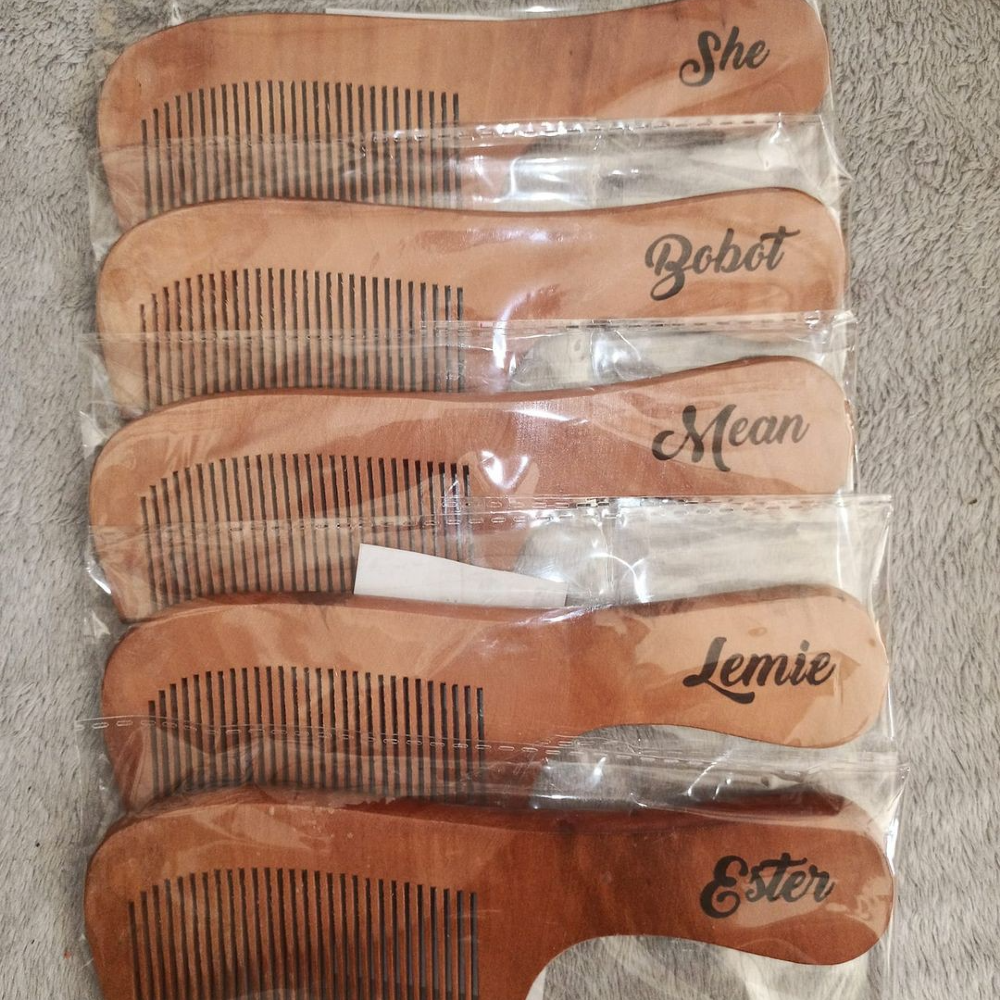 Personalized Comb with Handle FREE Laser Engraved Name