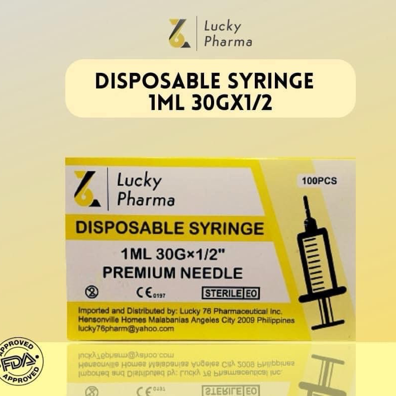 Disposable Syringe 1ML 30Gx1/2"