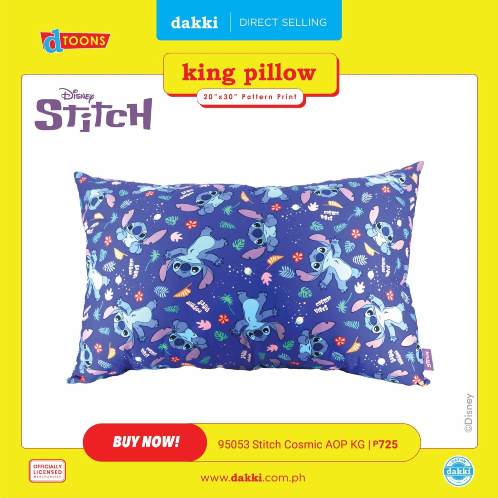 DAKKI Stitch  osmic King Size Pillow 20"x30"