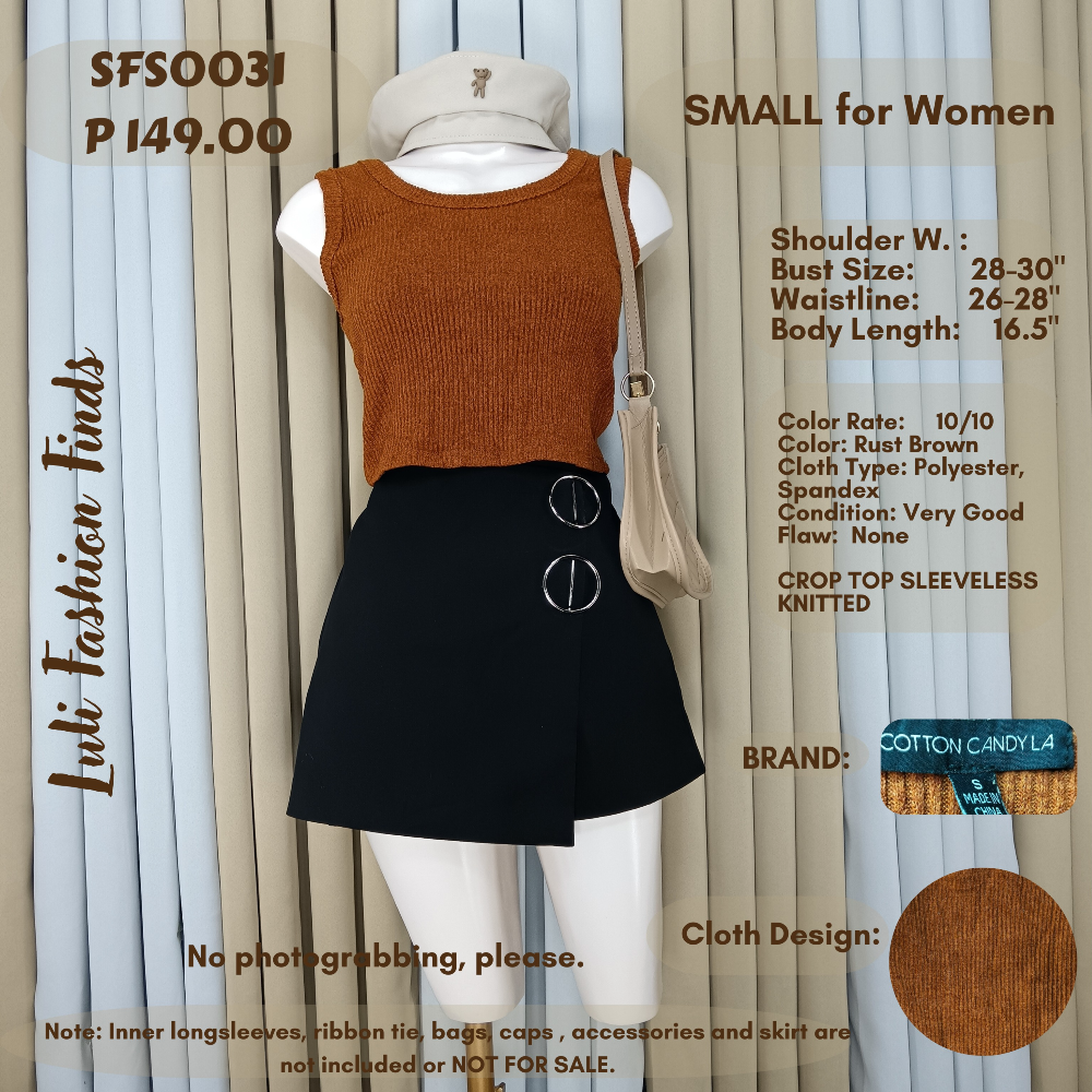 SFS0031 Sleeveless Knitted Tops 