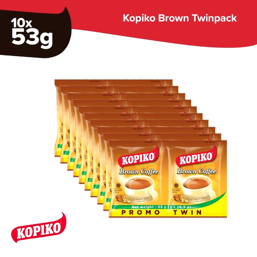 KOPIKO BROWN COFFEE PROMO TWIN PACK 10x2x53g