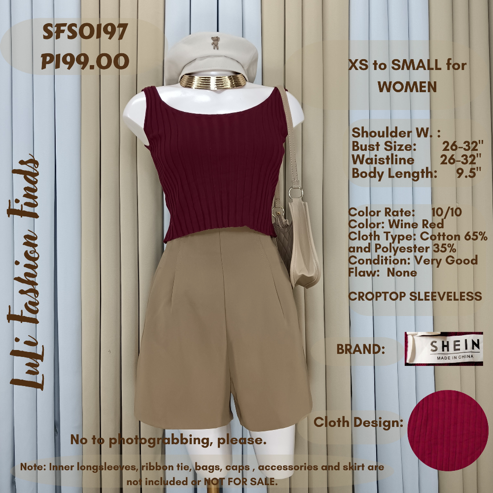 SFS0197 Sleeveless Knitted Tops 