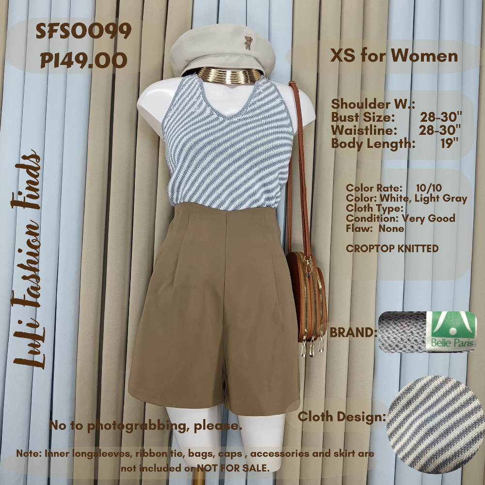 SFS0099 Sleeveless Knitted Tops 
