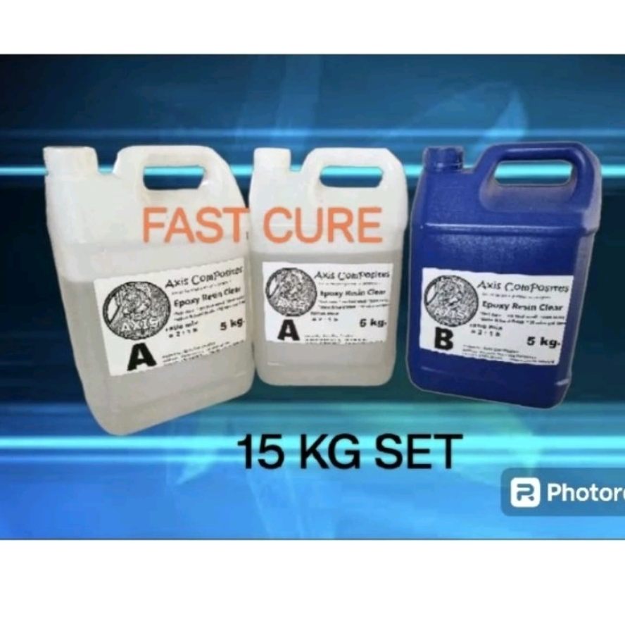 Fast Cure AB 15 kg set Epoxy resin clear (UV Resistant)