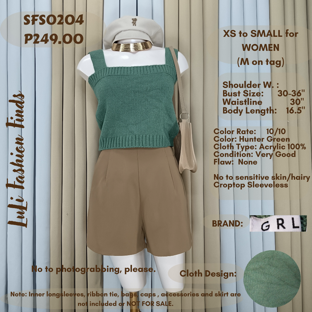 SFS0204 Sleeveless Knitted Tops 