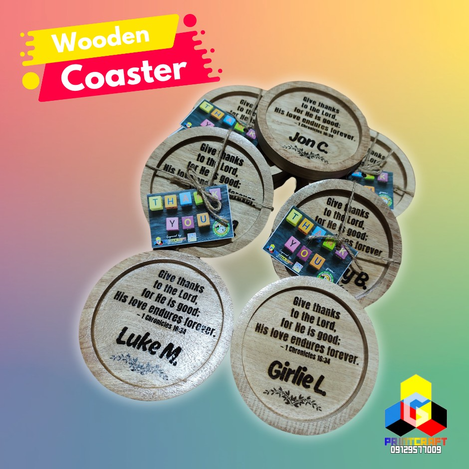 Custom Engraved Wooden Coaster