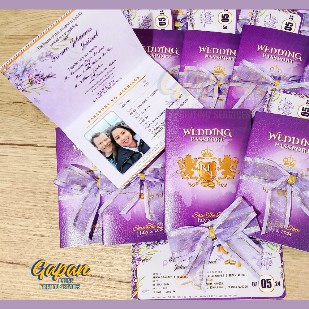 Invitation | Passport Style | FREE SHIPPING | GDCinv#24002