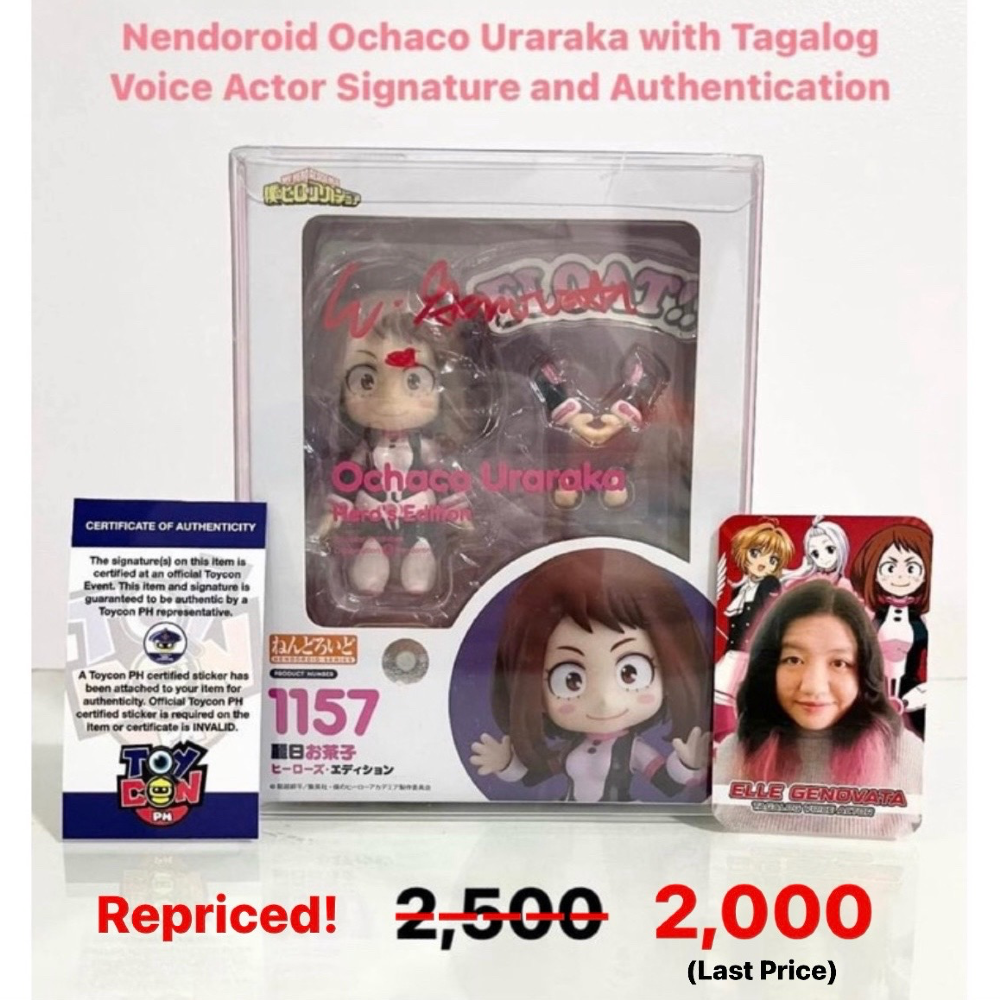 Nendoroid Ochaco Uraraka with Tagalog Voice Actor Signature