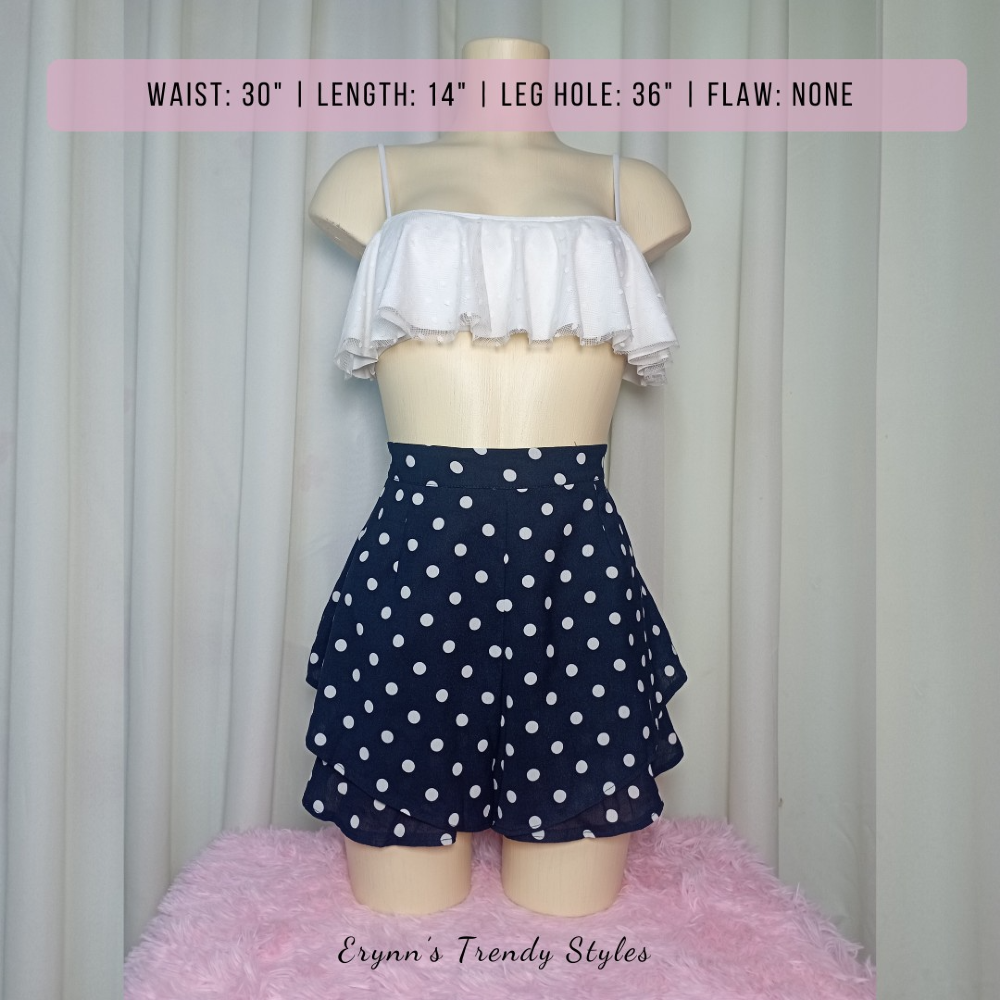 Polka Skort Highwaist Thrifted TS-22