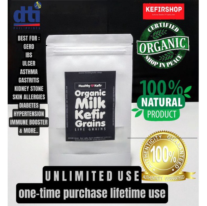 COMBO Organic Kefir Grains + Organic Water Kefir Grains Unlimited Use
