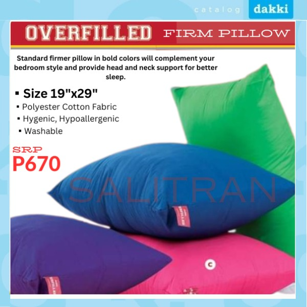 DAKKI OVERFILLED FIRM Pillow 19”x29” (Srp 670)