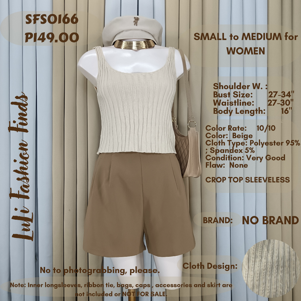 SFS0166 Sleeveless Knitted Tops