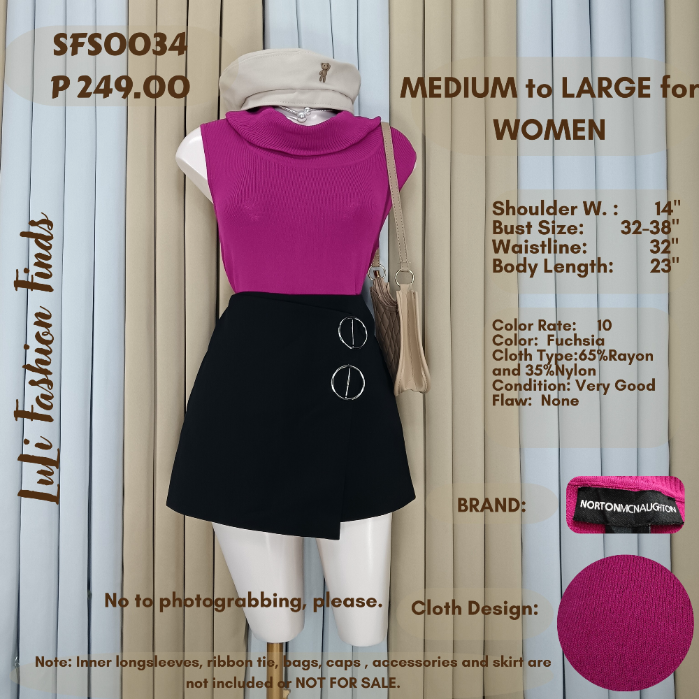SFS0034 Sleeveless Knitted Tops 