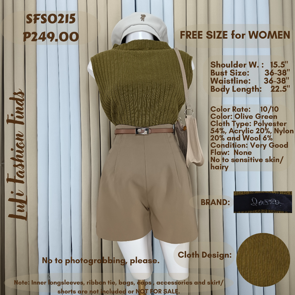 SFS0215 Sleeveless Knitted Tops