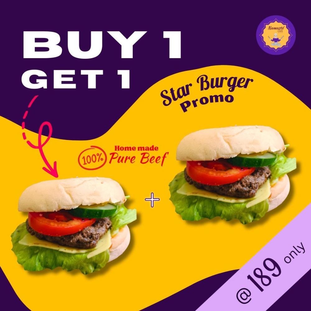 BUY 1 GET 1 Star Burger Sandwich