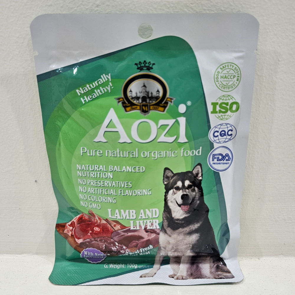 Aozi Lamb and Liver Wet Dog Food 100g