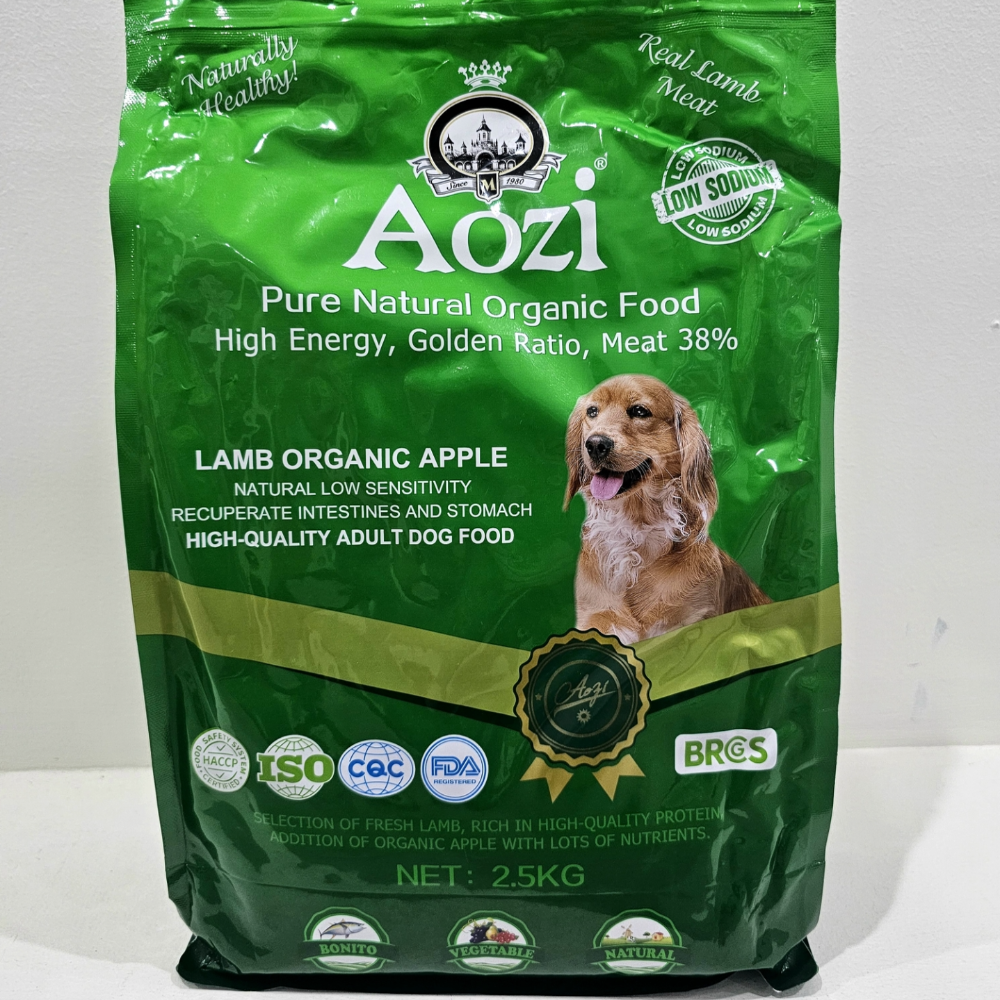Aozi Adult Lamb Organic Apple Dry Dog Food 2.5kg