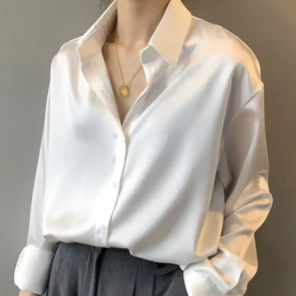 Polo long sleeve silk