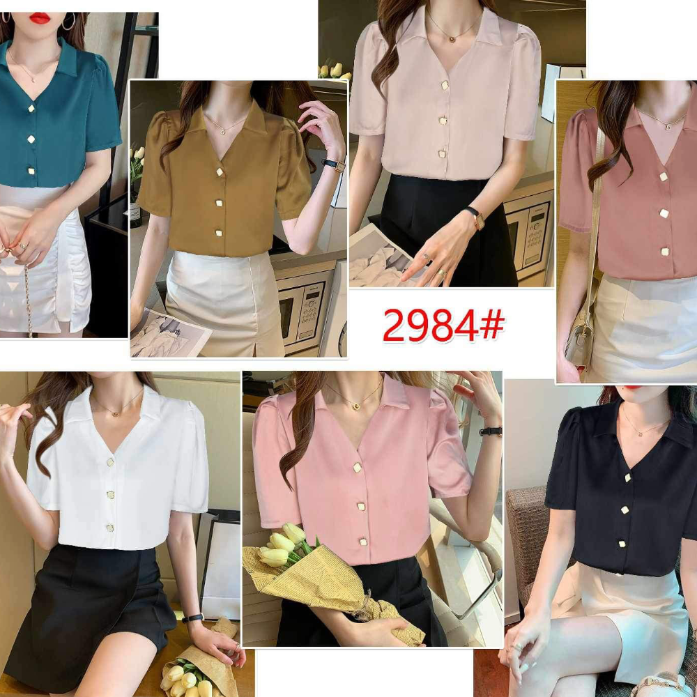 Polo blouse silk