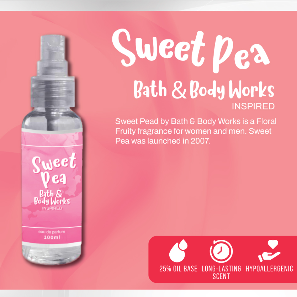 130ML SWEET PEA BATH & BODY WORKS INSPIRED EAU DE PARFUM