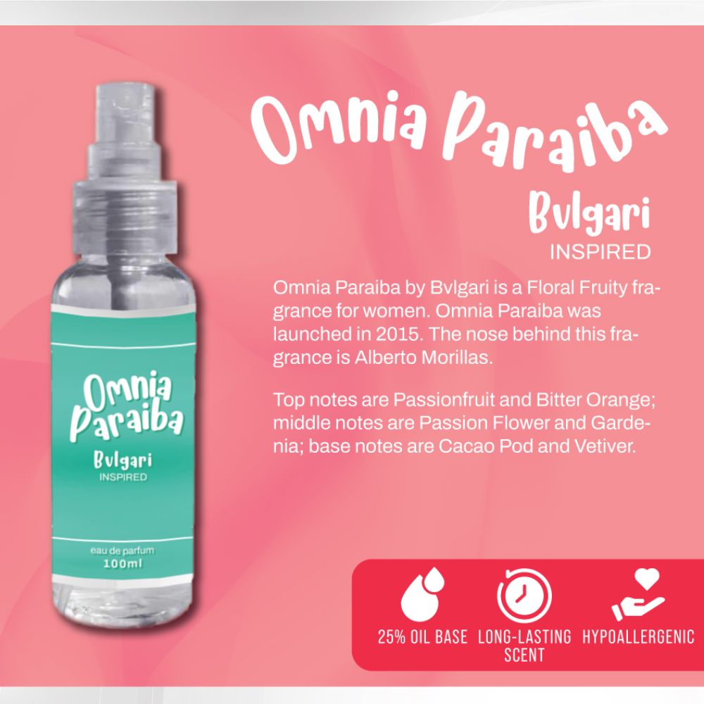 130ML OMNIA PARAIBA BVLGARI INSPIRED EAU DE PARFUM