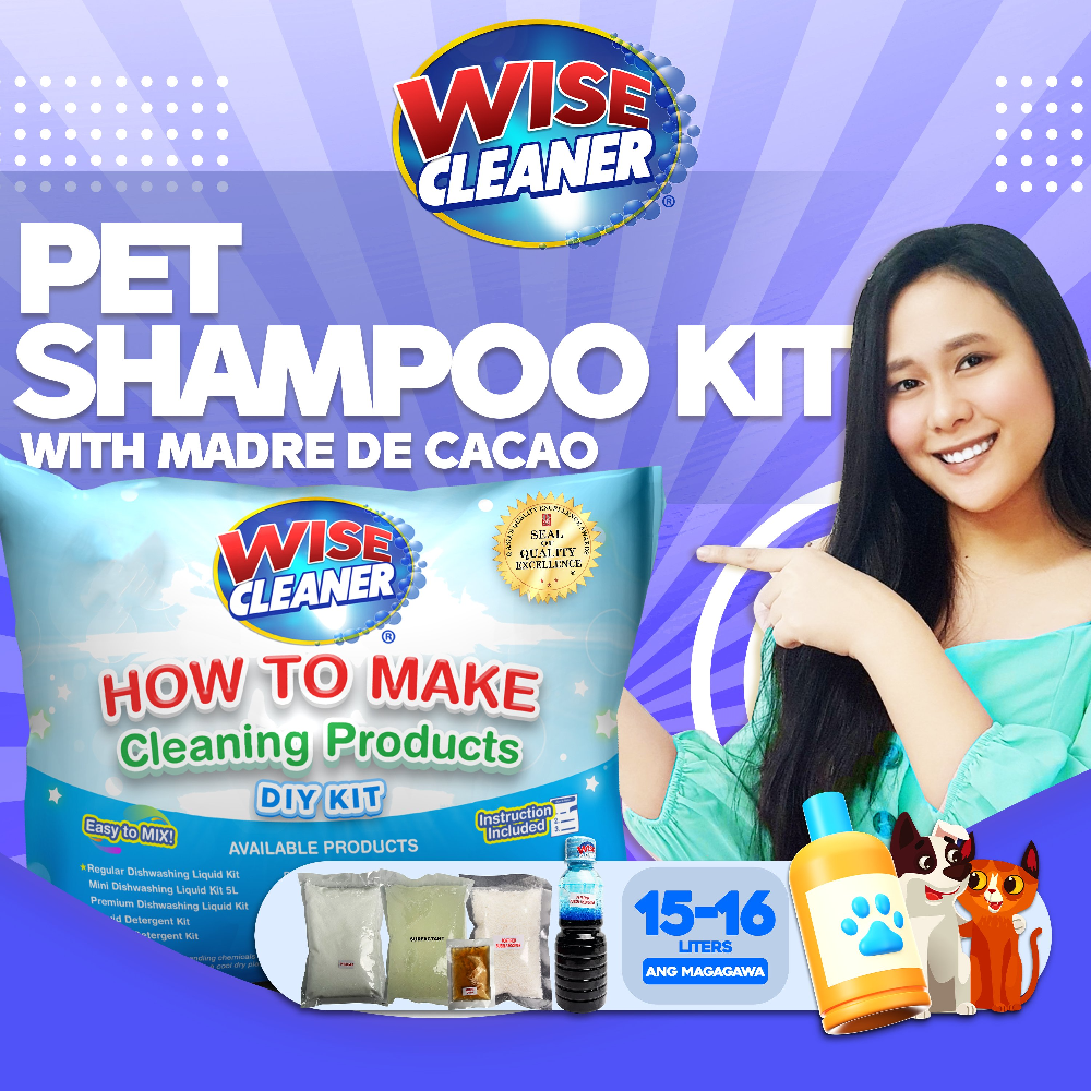 WISE CLEANER DIY KIT PET SHAMPOO WITH MADRE DE CACAO 15L-16L