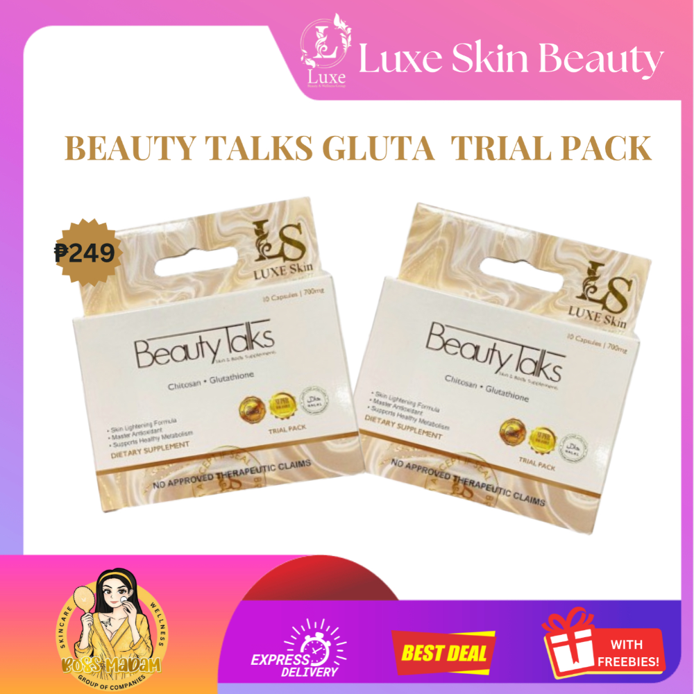 Luxe Skin Beauty Talks Gluta Chitosan 10capsules Trial Pack-RETAIL PRICE
