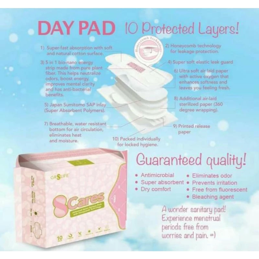 8Cares Sanitary Pads + Advanced Anions | Gr8life