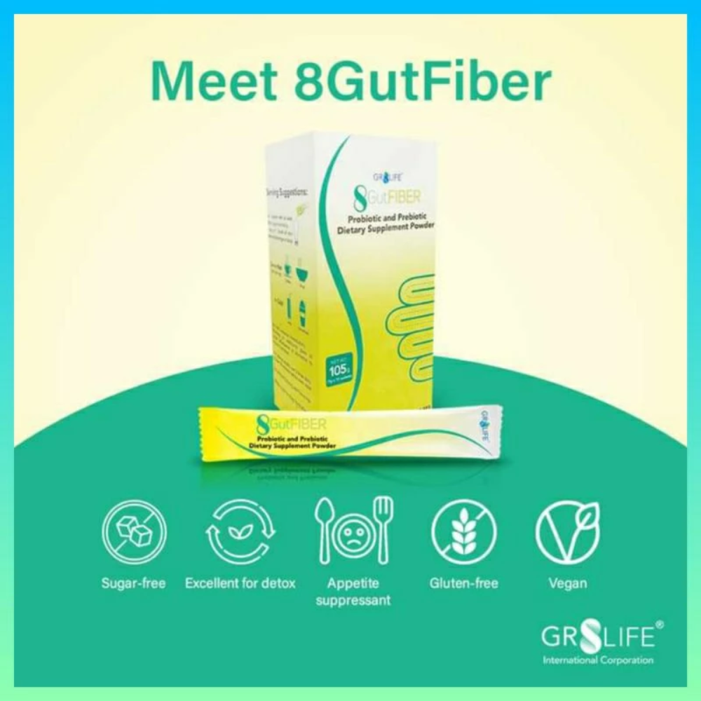 8GutFiber | Prebiotic & Prebiotic | 100% Natural Fiber