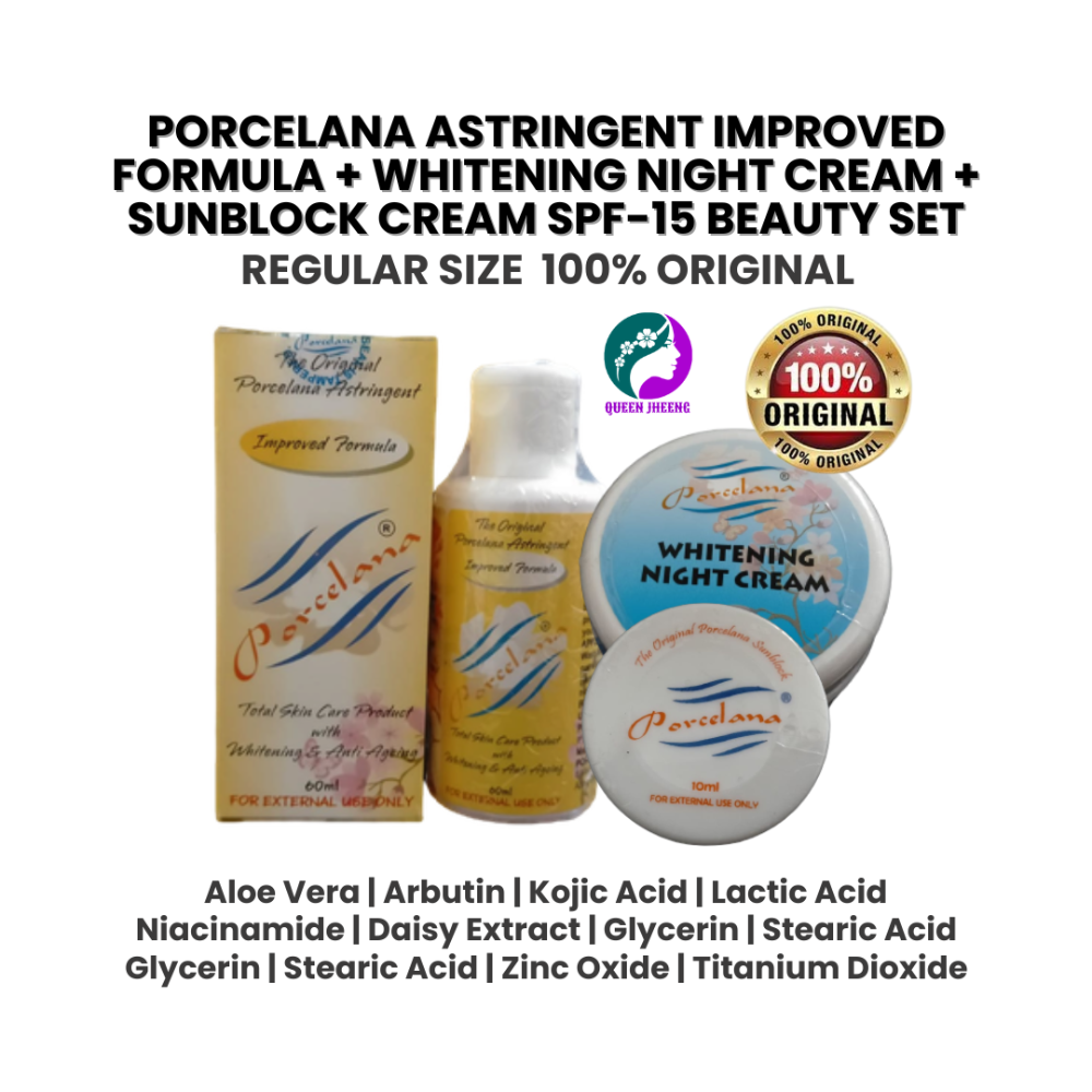 Porcelana SET Improved Formula +Night Cream + Sunblock SPF15