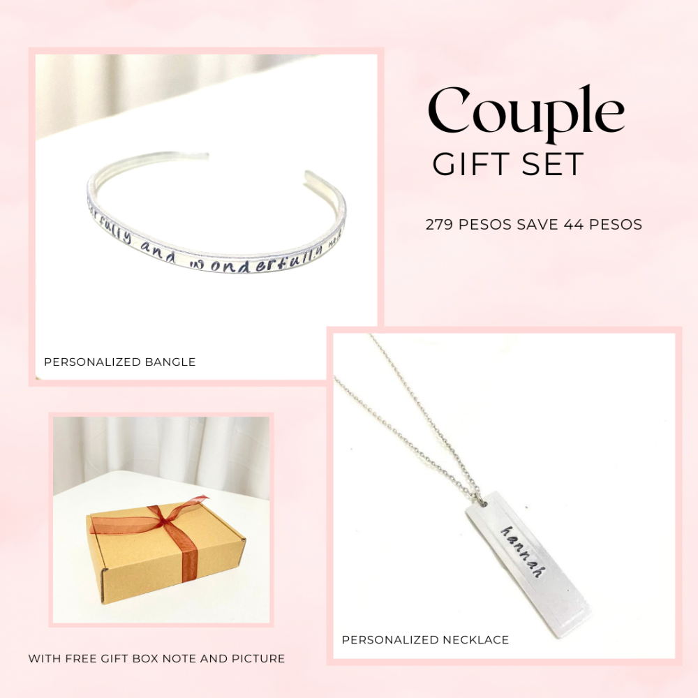 Couple Gift Set Bundle Necklace and Bangle