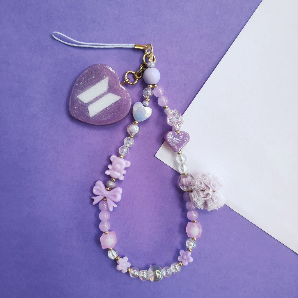 Bts Hearty Phone Charm Lanyard
