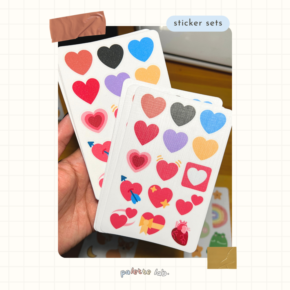 Emoji Hearts Sticker Set