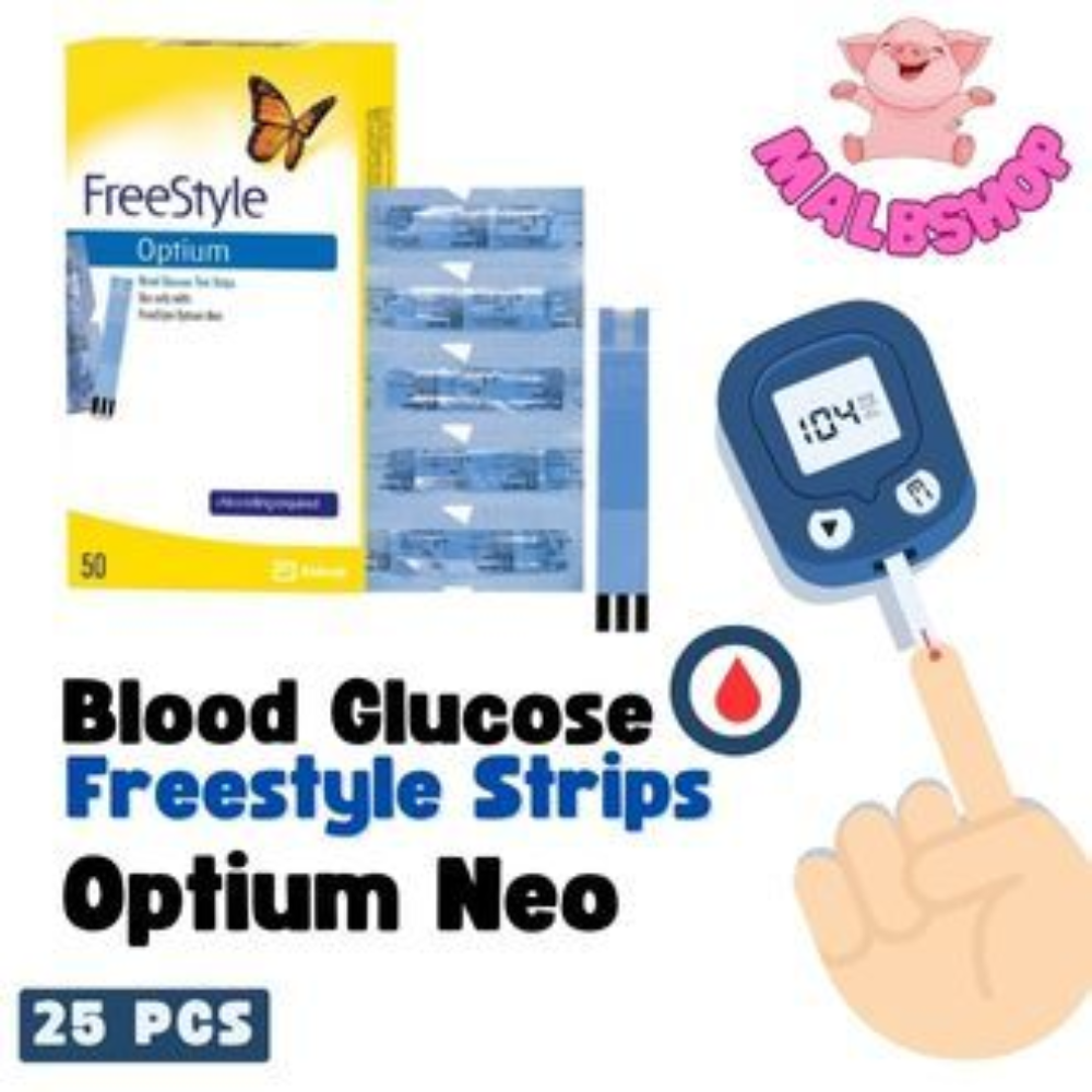 Freestyle Optium Strips Glucose Blood Test Strips 50 pcs