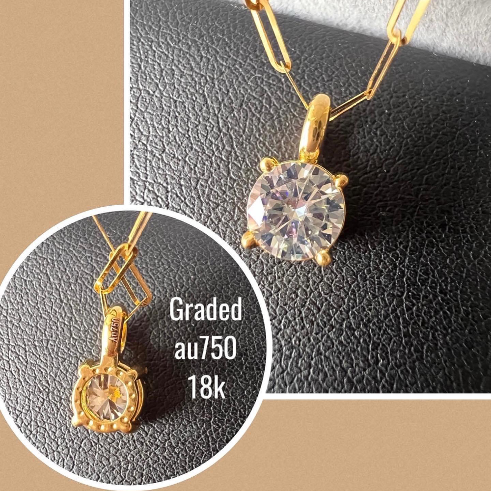 18k Gold 4 Claws Round and Heart Claws Pendant ✅ Pawnable