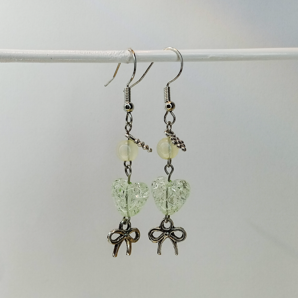 Glass Heart Earrings
